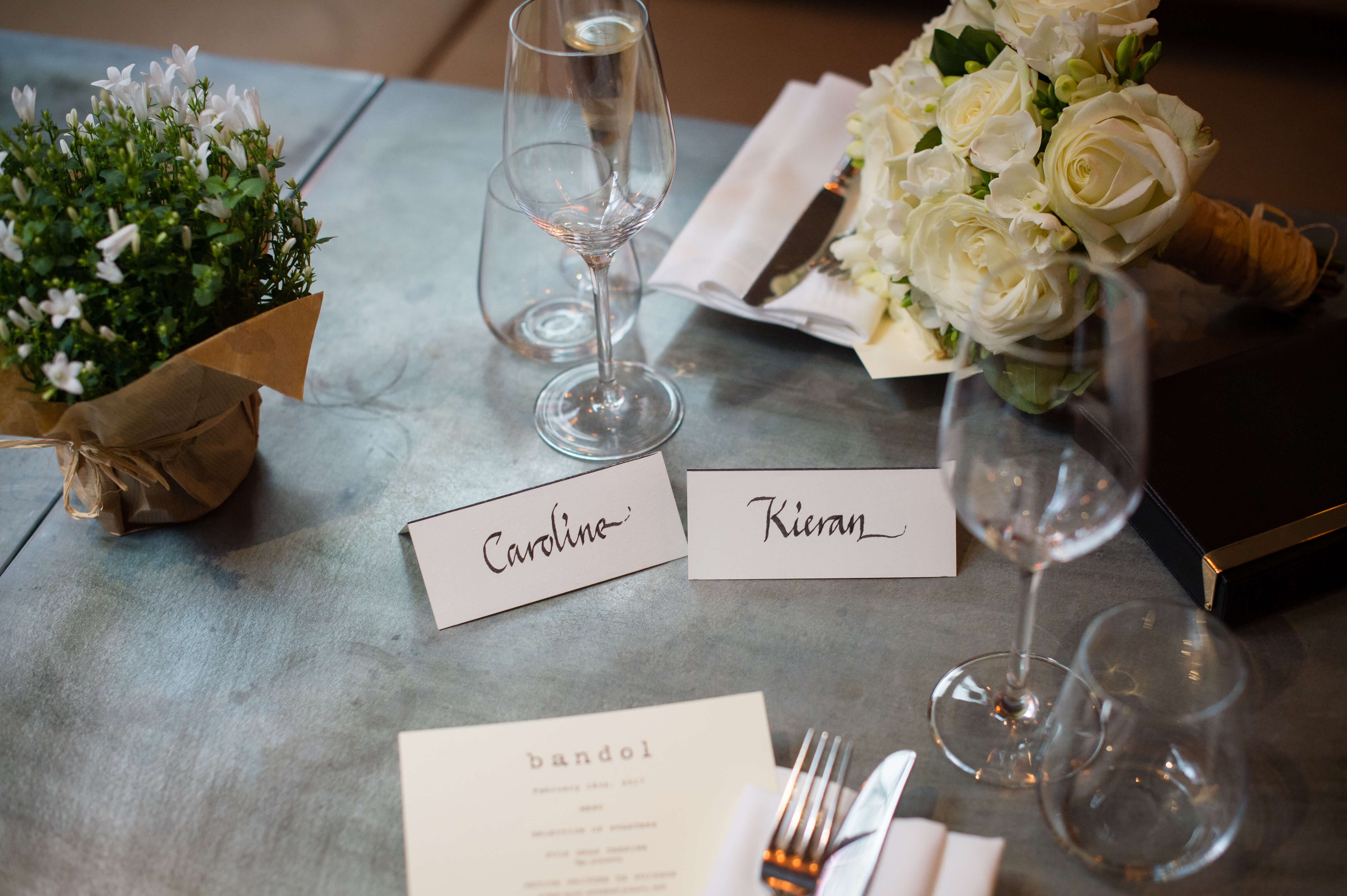 bandol restaurant on hollywood road chelsea set for a wedding reception